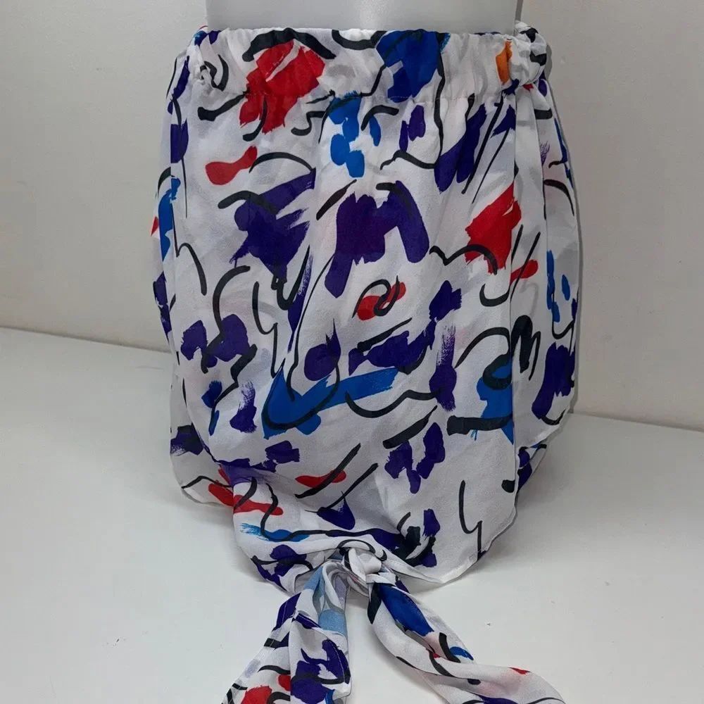 ✨Zara collection Multicolor Abstract Print Skirt Sz Medium NWT